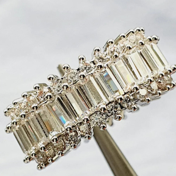 🔥 Fashion Dainty Gems Zircon Beautiful Eternity Rings for Women, EVGG1369 - Picture 4 of 14